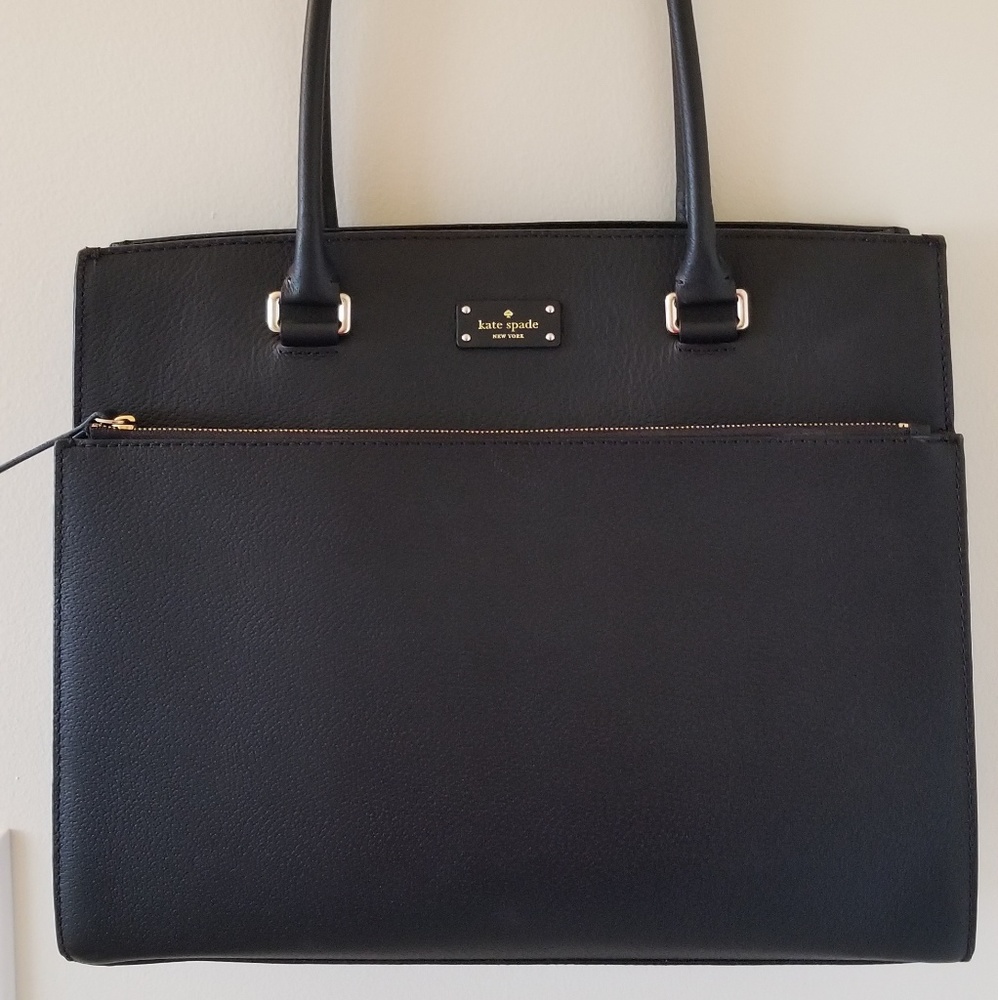 Kate Spade Grove Street Maueve black leather tote